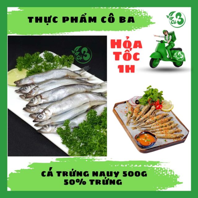 Cá Trứng Siêu Trứng Khay 500G (50% Trứng) - Nguyên Liệu Dinh Dưỡng Thơm Ngon