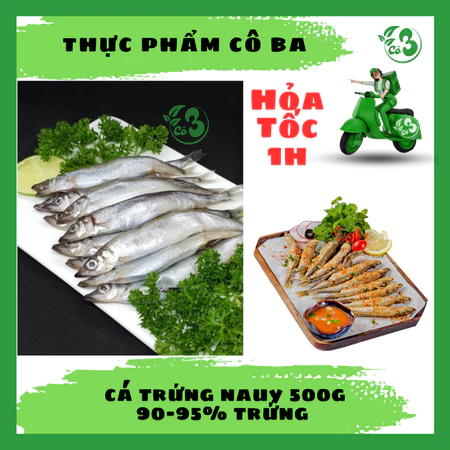 Cá Trứng Siêu Trứng Khay 500G (90% Trứng) - Nguyên Liệu Dinh Dưỡng Thơm Ngon