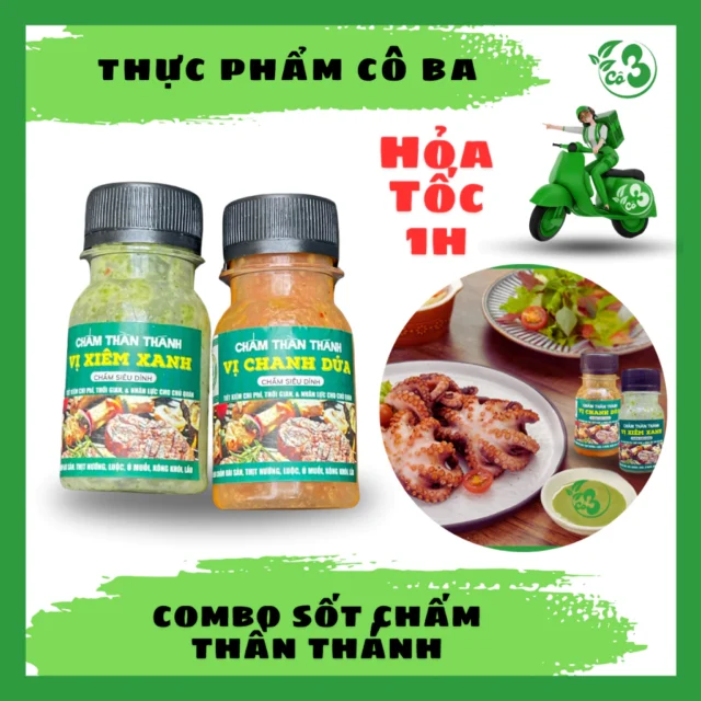 Chấm Xiêm Xanh Cô Ba 50ML - Gia Vị Chấm Độc Quyền Thơm Ngon Cay Nhẹ