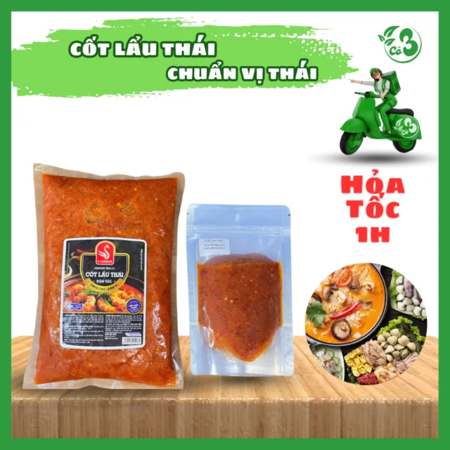 Cốt Lẩu Thái 1KG - Nước Lẩu Chuẩn Vị Cay Nồng Đậm Đà