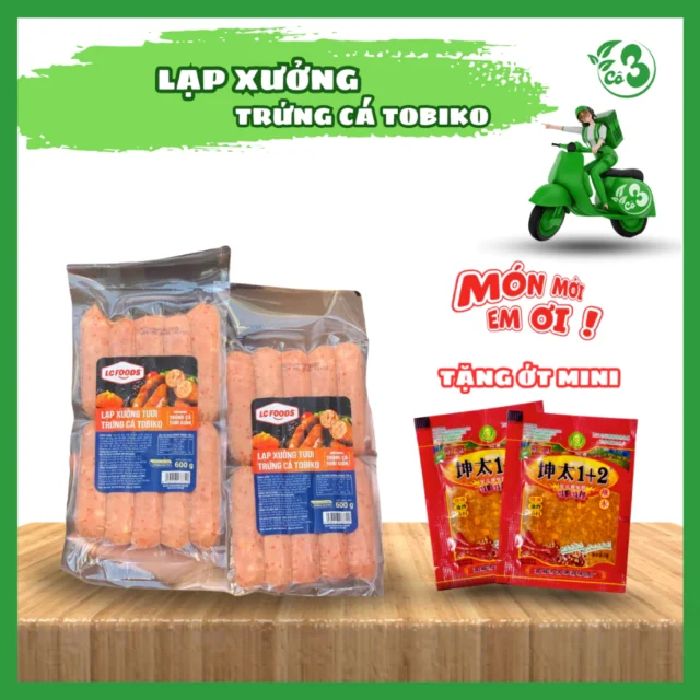 Lạp Xưởng Trứng Cá Tobiko 600G - Món Ngon Độc Đáo Thơm Lừng