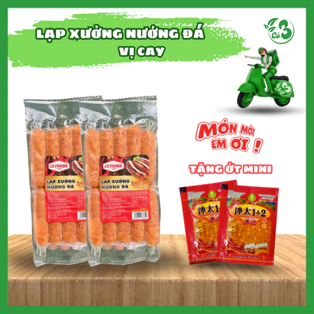 Lạp Xưởng Nướng Đá Vị Cay 600G - Món Ăn Hot Trend Thơm Ngon