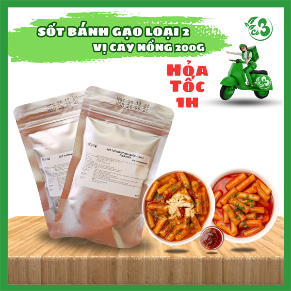 Sốt Bánh Gạo Loại 2 200G - Hương Vị Hàn Quốc Cay Nồng Thơm Ngon