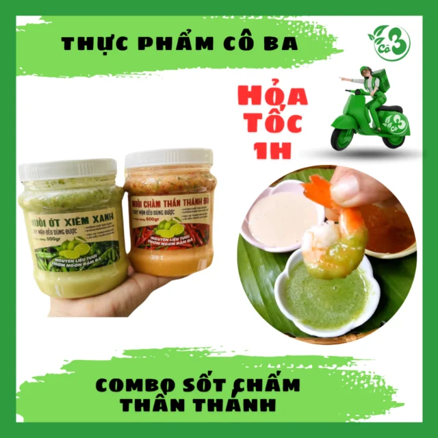Sốt Chấm Thần Thánh Xanh 400G - Gia Vị Chấm Đa Dạng Cay Nhẹ Thơm Ngon