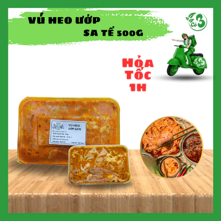Vú Heo Ướp Sate 500G - Món Nướng Cay Nồng Thơm Lừng Đậm Vị