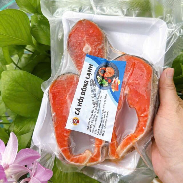 Cá Hồi Cắt Khoanh Alaska Mỹ 500G - Sockeye Salmon Đánh Bắt Tự Nhiên- Giải Pháp Vàng Cho Bữa Ăn Ngon – Sạch – Tiện