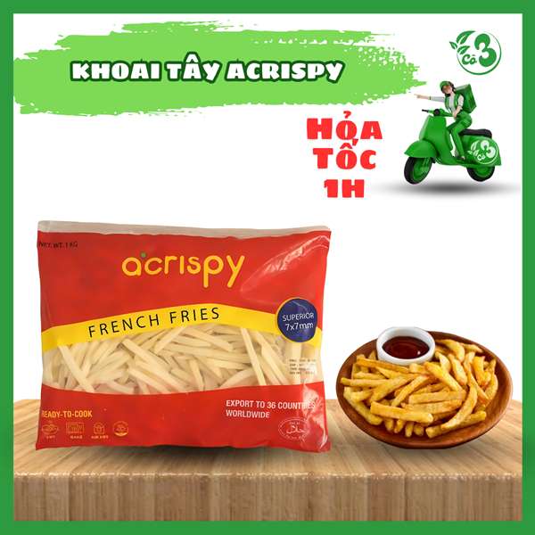 Khoai Tây Chiên Acrispy 1KG – Giòn rụm, tiện lợi, chuẩn vị nhà hàng