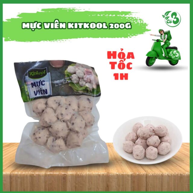 Mực Viên Kitkool 200G – Viên hải sản thơm ngon, dai giòn chuẩn vị biển