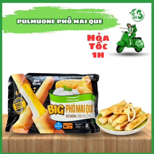 Pulmuone Phô Mai Que 220Gr – Món ăn tiện lợi, béo ngậy và giòn tan khó cưỡng